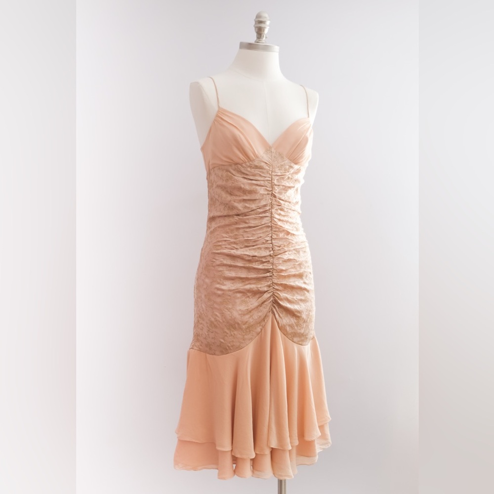 Vintage Betsey Johnson Y2K Silk Midi Dress - Picture 3 of 14